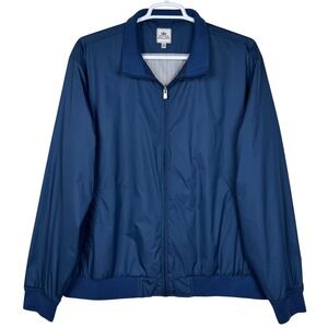 Peter Millar XXL Blue Lightweight Full Zip Golf Windbreaker Jacket Mens Packable